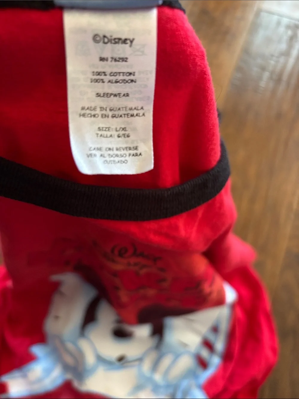 Walt Disney Mickey Mouse Red & Black Graphic Sleepwear Dress - Picture 3 of 3